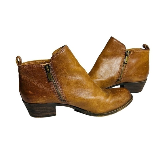 Lucky Brand Brown Leather Booty Women’s Size 7M - Picture 6 of 12